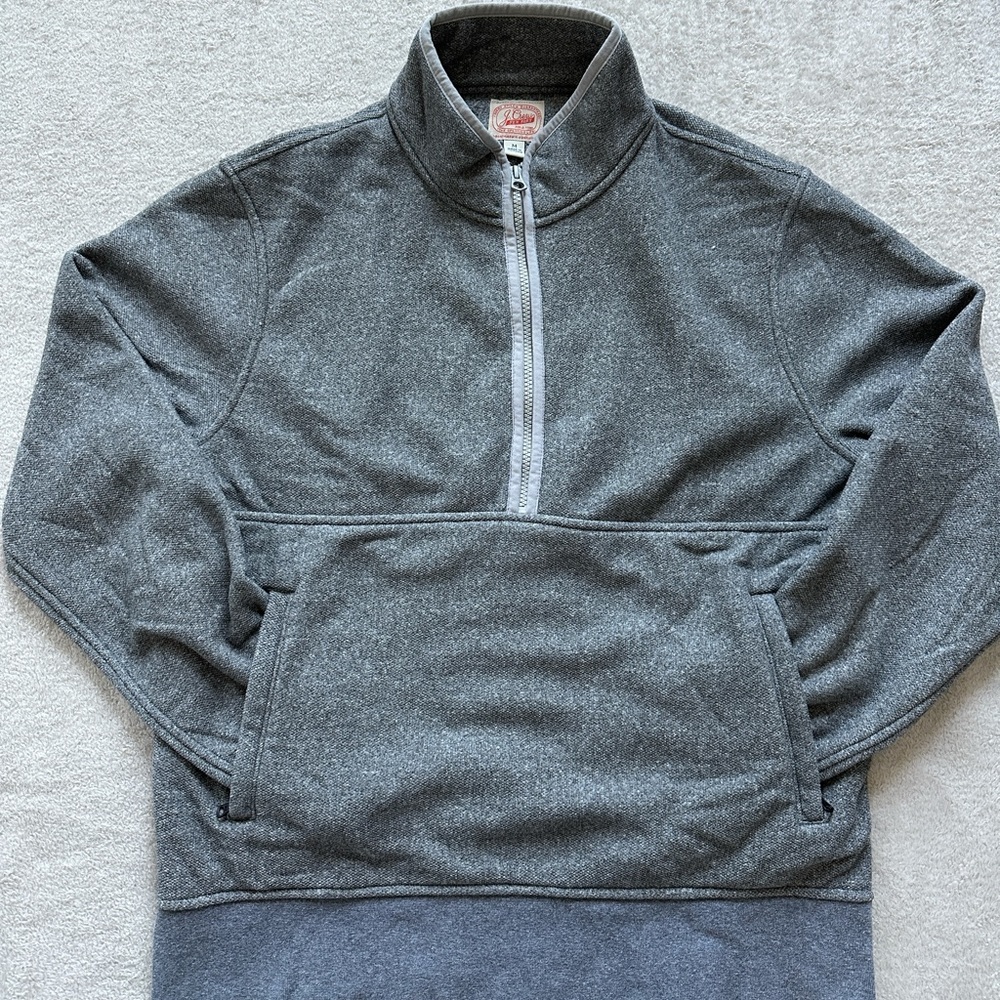 J.Crew Half Zip Fleece Sweater Gray Men’s Size Medium